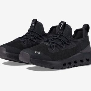 On Running Black Athletic Shoes with Cushioned Midsole